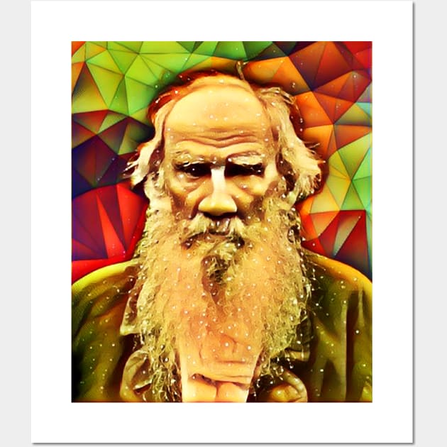 Leo Tolstoy Snow Portrait | Leo Tolstoy Artwork 9 Wall Art by JustLit